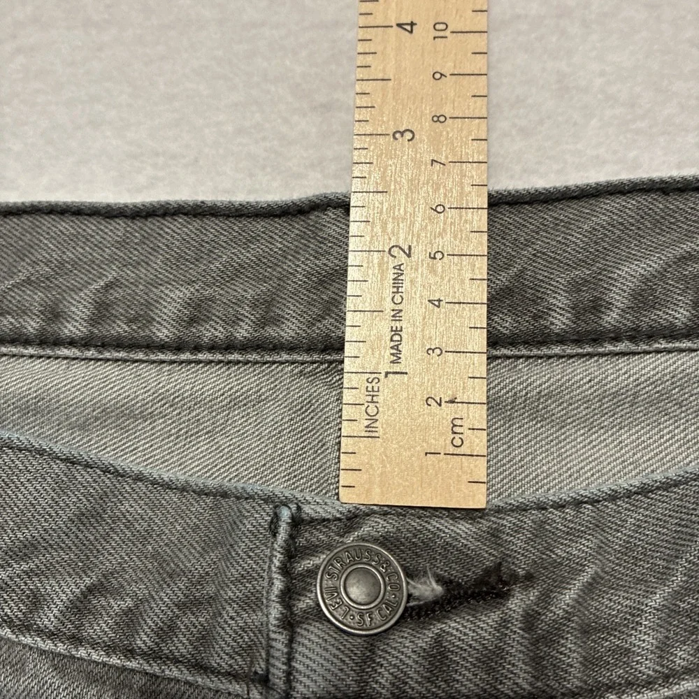 Levi's 501 Jeans Gray Mens‎ 40x 32 Straight Fit Red Tab Denim Button Fly